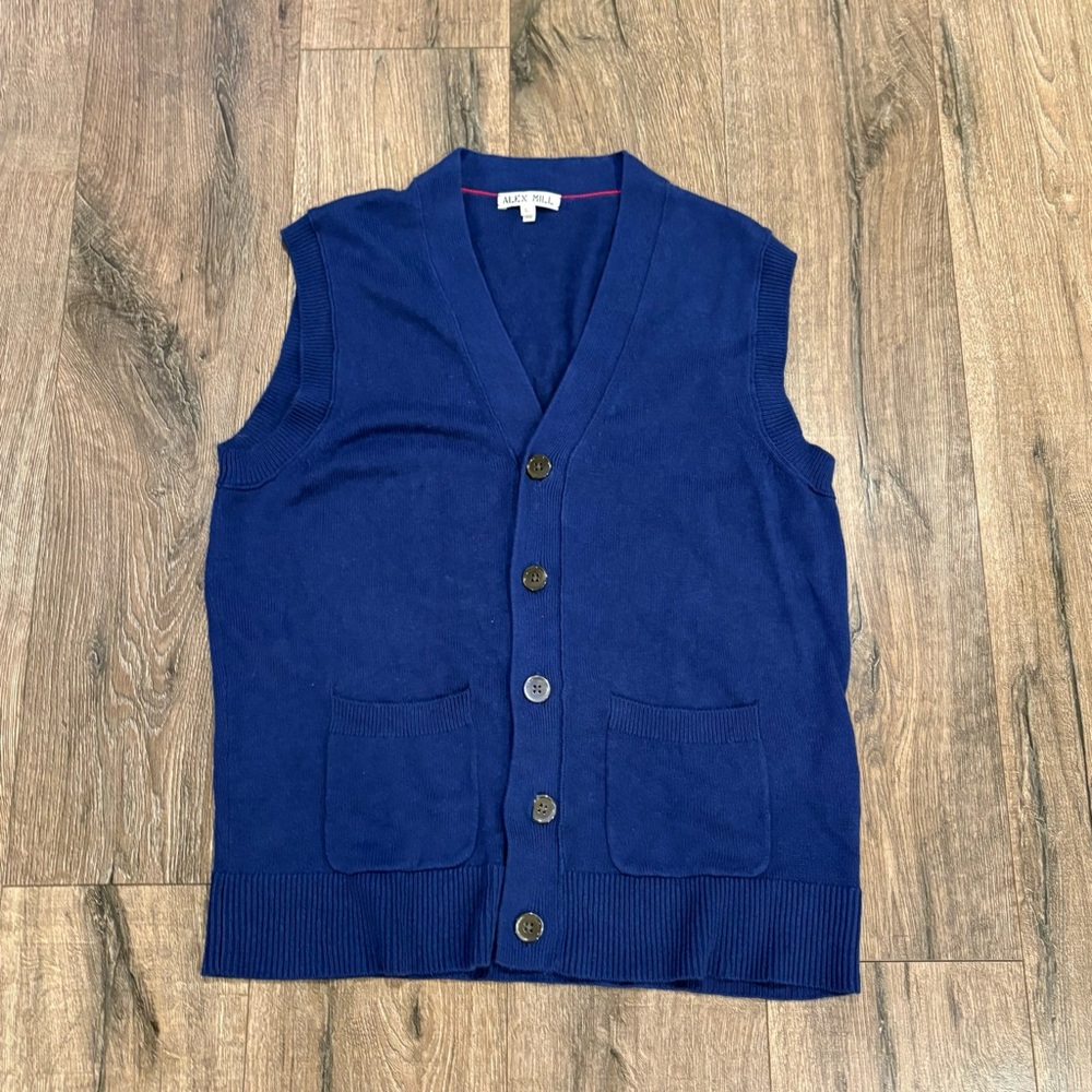 3500 Alex Mill Blue Vest Large